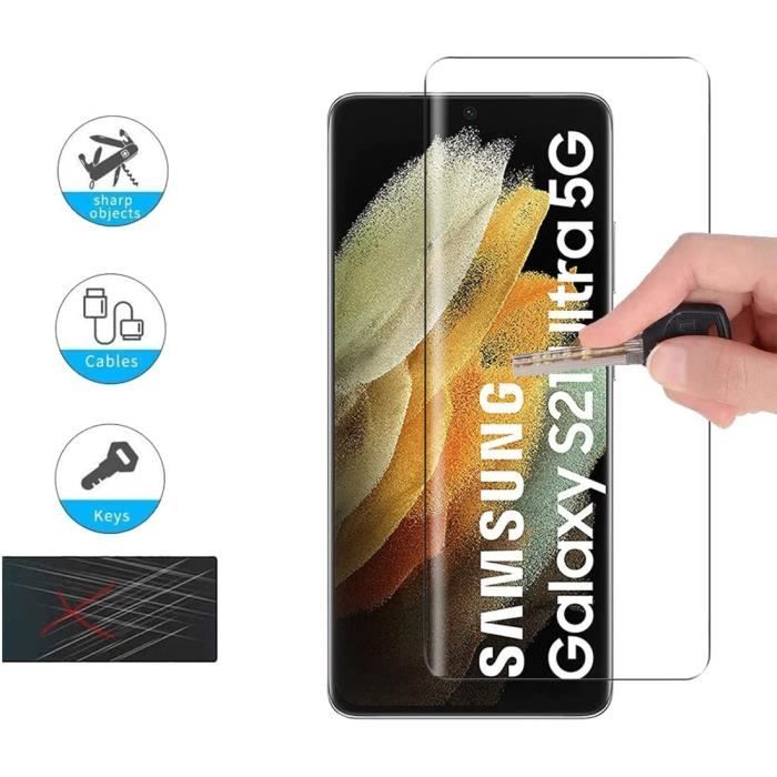 Film Verre Trempe pour SAMSUNG Galaxy S21 Ultra Incurve Ecran