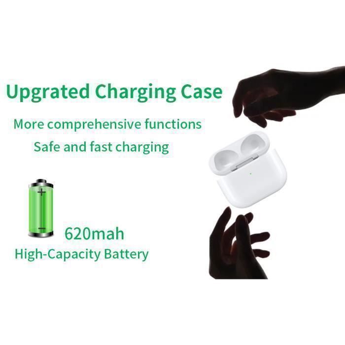 Botier de Charge sans Fil - OCEAN - AirPods 3 - Bluetooth - Charge rapide  - 600 mAh - Cdiscount TV Son Photo