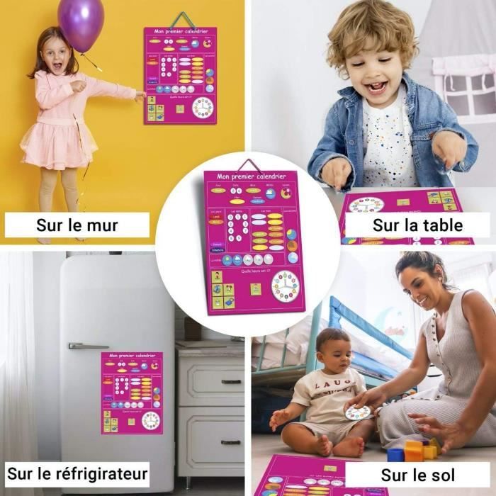 Mon Premier Calendrier- Calendrier Enfant Educatif- Calendrier Magnétique  Enfant-En Francais[S70]