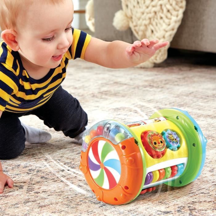 Rouleau d'activités interactif VTECH MAGI ROULEAU TAM-TAM 3 EN 1 pour bébé  de 9 à 36 mois - Blanc/Multicolore