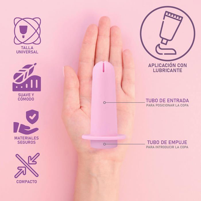 Cup Menstruelle avec Applicateur, 2 Coupe Menstruelle Tailles M et L, Tasse Stérilisateur et Sac