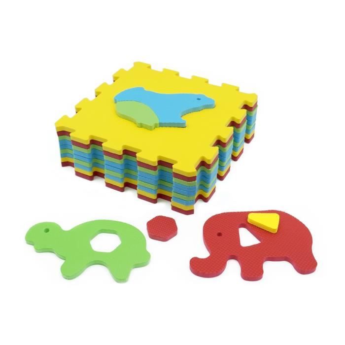 Tapis Dalles Animaux LUDI - Puzzle Mousse 90x90 Cm Pour Bébé Dès 10 Mois