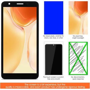 Ecran LCD et Vitre Tactile Premium Sans châssis Noir pour Blackview BV