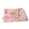 Doux chien couverture chat lit tapis longue peluche chaude Double couche moelleux profond sommeil co Leather Pink 56x36CM-0