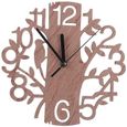 22cm Horloge Murale Geante Silencieuse Horloge à Bois Arbre Pendule Murales Originale en Bois Ornement Decoration Maison-0
