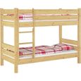 Lit superposé en bois massif - ERST-HOLZ - divisible en deux lits simple - extra stable - hauteur 160 cm-0
