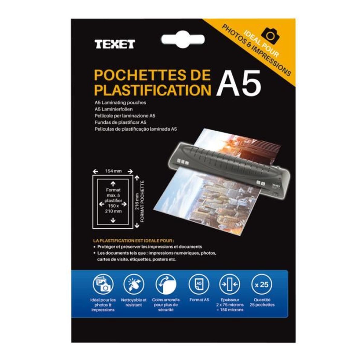 25 Feuilles de plastification A5 150 microns - Cdiscount Beaux-Arts et Loisirs cr?�atifs