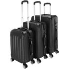 ALIGHTUP Set de 3 Valises Rigide en ABS Ensemble de Bagages, 4 roulettes(XL, L, M) - Noir