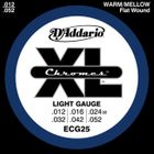 DADDARIO ECG25 Jeu de cordes pour guitare électrique - Chromes light - 12-16-24-32-42-52