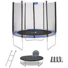 Kangui - Trampoline rond Ø250cm avec filet, échelle, bâche et kit d'ancrage- RALLI 250