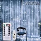 YIKXIULF Guirlande Lumineuse Exterieur 3M*3M 300 LED Guirlande Guinguette, 8 Mode Guirlande Led , Blanc froid