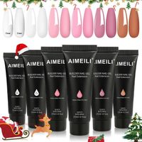 AIMEILI Builder Gel Kit Gel Construction Ongle UV 6 Couleurs Extension Ongle Gel Semi Permanent Faux Ongles Kit9