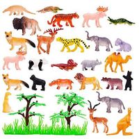 100 Mini Jungle Forêt Jouets Animaux pour Enfants - Réaliste & Non Toxique
