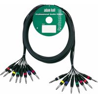 Adam Hall Cables 3 Star L8 Vv 0300 - Câble Multipaire 8 X Jack 6,35 mm Trs Stéréo Vers 8 X Jack 6,35 mm Trs Stéréo 3 M