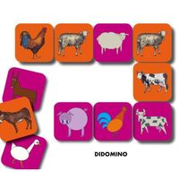 Jeu magnétique Memolo XL rose orange - Pour enfant de 6 ans - 3 jeux en 1 : Memory, Loto et Didomino