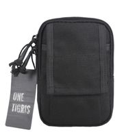 Sacoche,sac de sport de plein air pour hommes,sac de course tactique MOLLE,Mini pochette utilitaire EDC - Type couleur noire