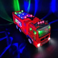 Jouet de voiture enfant de Pompier GOTOTOP - Rouge - Pour garçons de 3 à 9 ans - Effets LED 4D