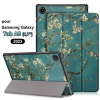 Housse pour Samsung Galaxy Tab A9 (8,7") Coque pour Galaxy Tab A9 (2023) en Cuir PU Antichocs - Fleur d'Abricot