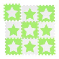 Tapis de jeu Étoiles 9 pièces blanc-vert - 4052025402051