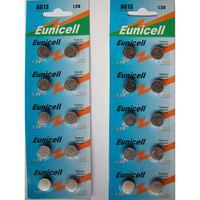 EUNICELL 20 PILES BOUTON ALCALINES LR44 AG13 A76 1