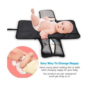UTOTEBAG Matelas /à langer de voyage pour b/éb/é Tapis a Langer Portable Amovible Enti/èrement Rembourr/é Matelas /à Langer /à Couches pour Changer