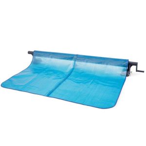 BÂCHE - COUVERTURE  Intex - 28051 - Enrouleur bâche à bulles pour piscine rectangulaire de 2,74m à 4,88m