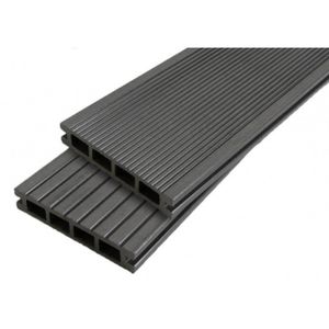 REVETEMENT EN PLANCHE Lame terrasse bois composite alvéolaire Dual - L: 