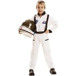 Casque d'astronaute enfant blanc à visière multicolore 