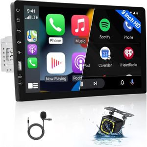 Hikity Autoradio 1 DIN Carplay sans Fil avec écran Tactile Retractable 7  Pouces, Android Auto Wireless Poste Radio Voiture Bluetooth avec Mirror  Link FM TF USB AUX Type-C + Caméra de Recul 