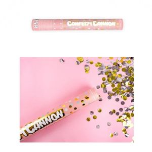 Canon Confettis Anniversaire Noir/Or 38 cm