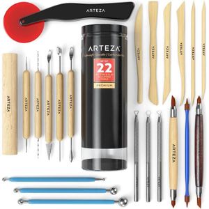 KIT SCULPTURE Arteza Lot de 22 outils de poterie et de sculpture