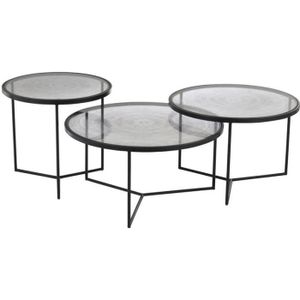 Table Gigogne En Verre Ronde Achat Vente Pas Cher