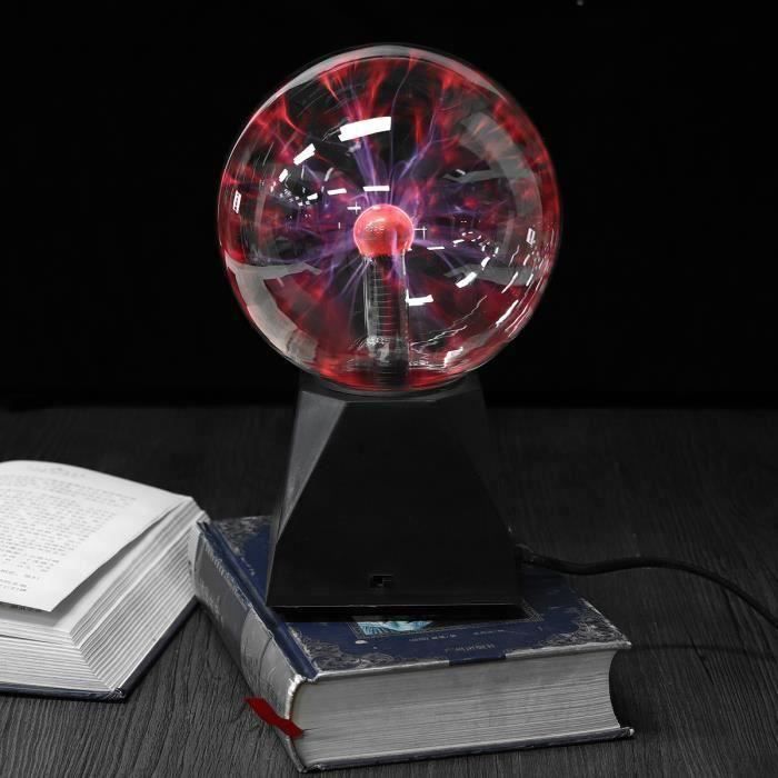 Lampe boule plasma magique eclairs 20cm 8 - Cdiscount