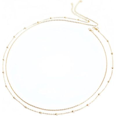 Chaîne De Taille Dorée Pour Femme - Plaqué Or 14K | Réglable & Étanche | Pour Plage, Fêtes & Mariages