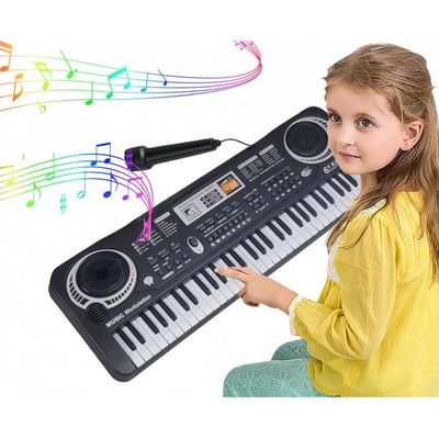 Piano Enfant 37 Touches Rechargeable Avec Micro – Clavier Musical 2 Modes, Cadeau Fille/garçon