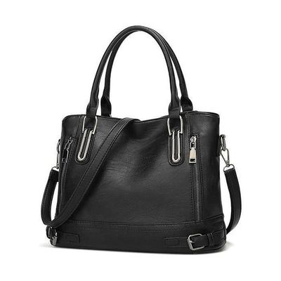 Sac à Main Femme Élégant DIRRONA – Bandoulière PU Imperméable Avec Ruban & Pendentif Feuille, Idéal Travail & Soirée (Bleu)