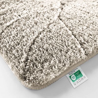 Paris Prix - Tapis De Bain Mémoire De Forme "vitamine Ii" 40x60cm Bleu Canard 3526781163163