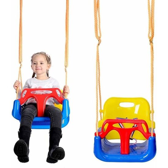 Balançoire,Balançoire pour Bébés, Balançoire Bébé Enfants 3 en 1, Siege Bebe Balancoire avec Dossier et Ceinture de Sécurité, Balançoire de Jardin pour bébé et Enfant (Bleu Balançoire,Balançoire pour Bébés, Balançoire Bébé Enfants 3 en 1, Siege Bebe Balancoire avec Dossier et Ceinture de Sécurité, Balançoire de Jardin pour bébé et Enfant (Bleu