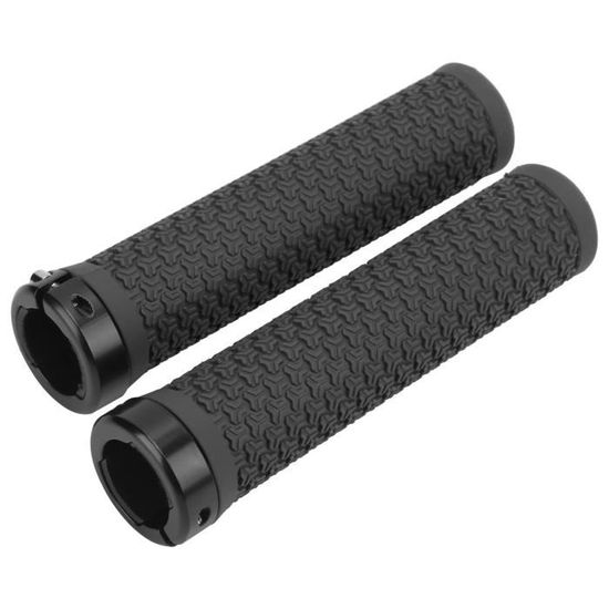 Paire De Poignées De Guidon Vélo En éponge Confort - Avec Anneau De Verrouillage En Aluminium - Pour VTT, Route, Guidon 22 Mm - Noir Ou Rouge