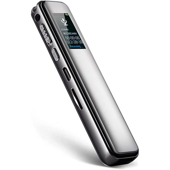 Enregistreur Vocal Portable Avec Commande Vocale - 8 Go - Réduction De Bruit AI - Pour Réunions, études - Compatible Windows - 3