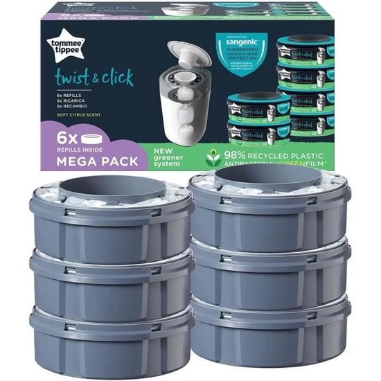 Tommee Tippee recharges poubelles à couches TEC lot de 6[49