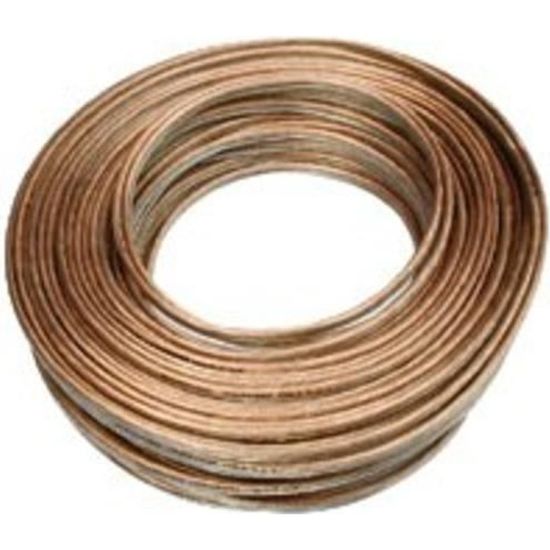 Câble Plat Pour Enceinte 2 X 2,5 Mm² Blanc 50m - CCA Câble Audio Haute Qualité SeKi