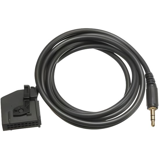 Câble Auxiliaire 1,5m Pour Autoradio Mercedes Classe C W203 - Neuf - Noir
