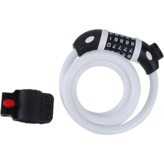 Cadenas à Câble Pour Vélo Avec Code - Antivol Robuste Et Portable Pour Vélo, Scooter Et Extérieur