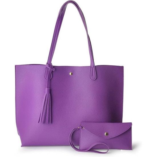 Sac à Main Femme Couleur Coffee - Simili Cuir (PU), Style Tendance, Neuf Avec étiquettes
