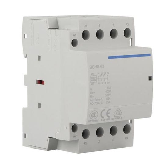 Contacteur AC 63A 2P 24V/230V - Montage Sur Rail DIN Pour Installation Domestique