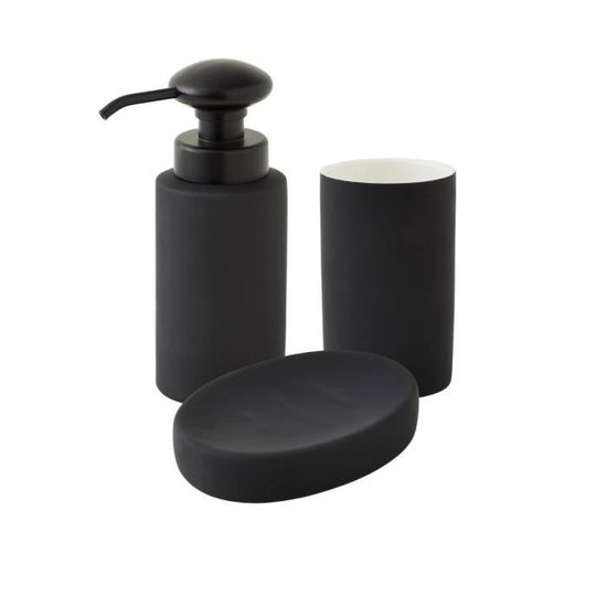 Set Salle De Bain 2 Pièces Léopard - Distributeur Savon Et Porte-brosse à Dents En Verre Marron
