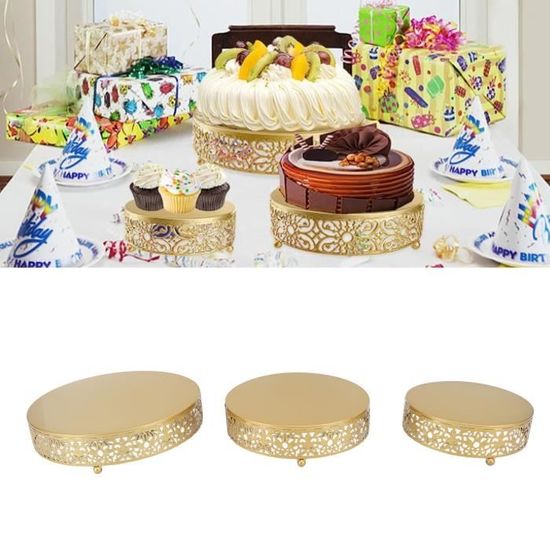 Set de présentoirs à gâteaux ronds en métal, support à cupcakes
