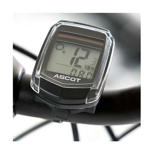 Compteur v lo Noir sans fil 20 fonctions pile solaire Cdiscount