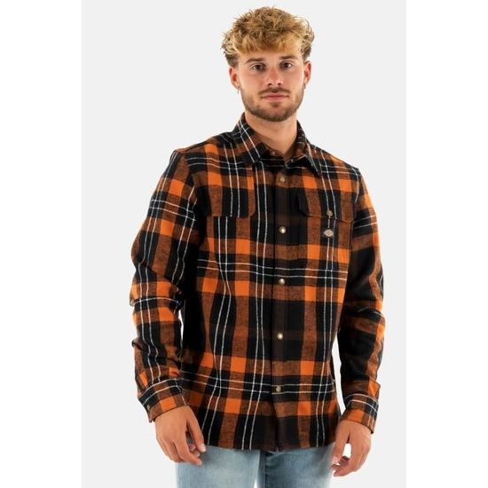 Chemise Homme Reel Legends Manches Longues - Palmier Mystère Noir/orange - Taille M - UPF 40